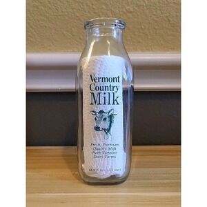 Vintage Shelbourne Vermont Country Glass Milk Bottle 16.9 Fl ozs (1/2 Liter)